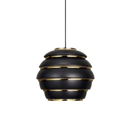 Suspension Beehive A331 métal noir / Alvar Aalto, 1953 - ARTEK