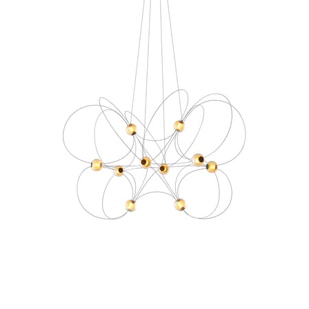 Suspension Munari 10 / LED - 120 x 90 x H 83 cm / Version pré-assemblée - DCW éditions
