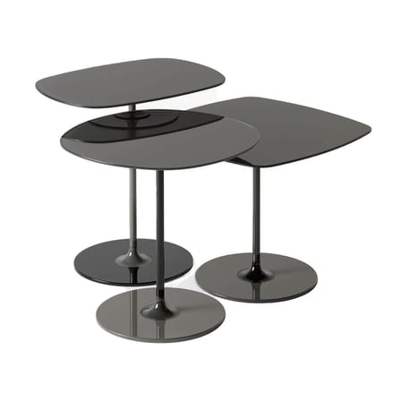 Table d'appoint Thierry verre noir / 45 x 45 x H 45 cm - Verre - Kartell