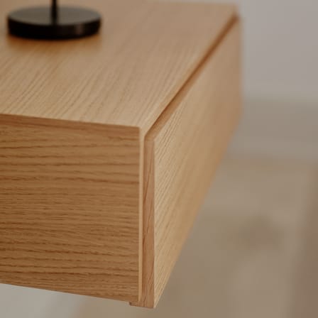 Table de chevet murale Tana bois naturel / Tiroir - L 41,9 x P 32,2 cm - NEW WORKS