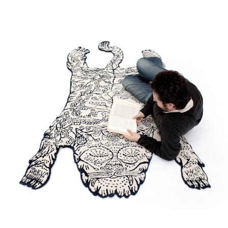 Tapis Tiger  blanc Large / 240 x 125 cm - Moustache