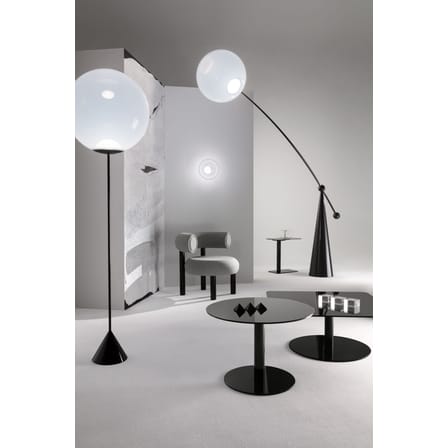 Tavolino Flash vetro nero / Vetro - 80 x 80 x H 30 cm - Tom Dixon