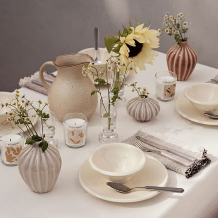 Set de 3 mini vases Amalie céramique marron - BROSTE COPENHAGEN