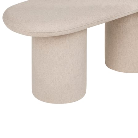 Banc rembourré Rull tissu beige / 130 cm - NOO.MA