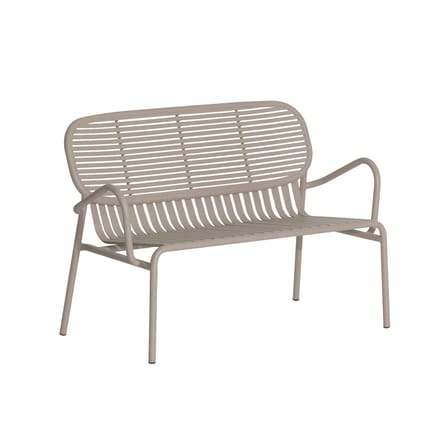 Banquette Week-end métal beige / Aluminium - L 114 cm - Petite Friture