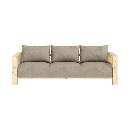 Schlafcouch Bare textil holz grau / Einzelbett - L 225 cm - KARUP