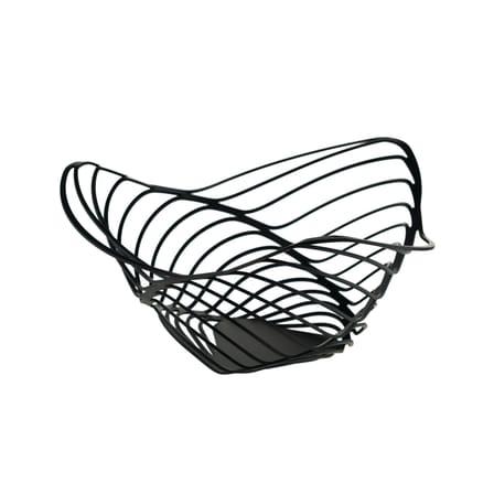 Corbeille Trinity métal noir / Ø 26 x H 12 cm - Adam Cornish, 2013 - Alessi