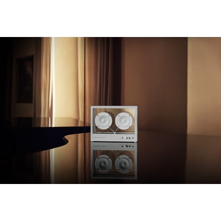 Enceinte Small verre blanc / L 26 x H 20 cm - Verre trempé - Transparent Speaker