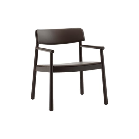 Fauteuil bas rembourré Timb cuir marron - Normann Copenhagen