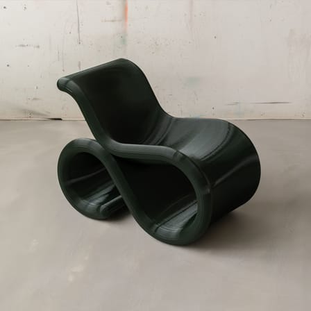 Fauteuil Éclair Chair vert - CRÈME ATELIER