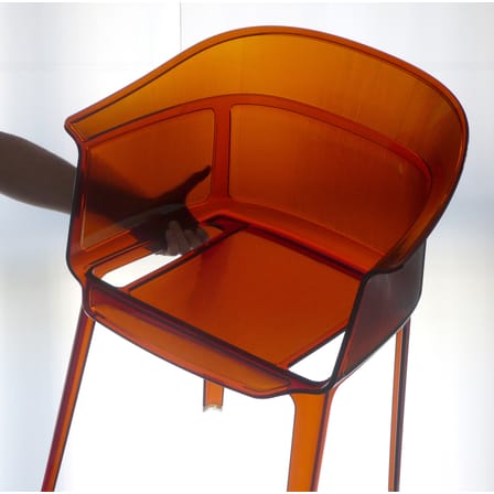 Fauteuil empilable Papyrus plastique transparent - Kartell