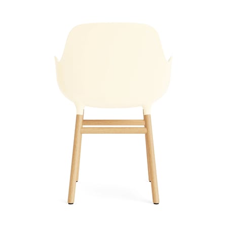 Fauteuil Form plastique beige / Pieds chêne - Normann Copenhagen