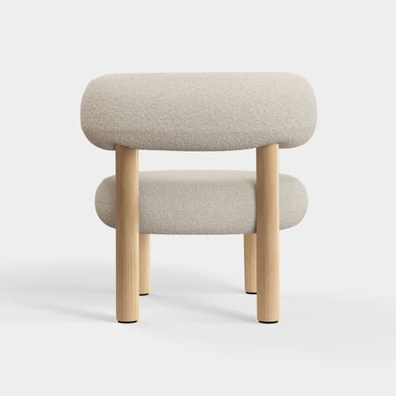 Gepolsterter Sessel Fat Lounge textil weiß / Stoff Elle - Tom Dixon