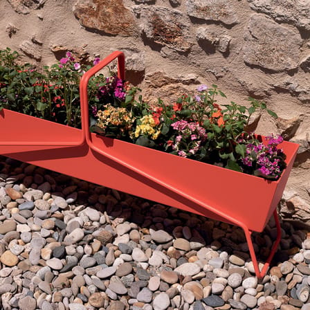 Jardinière Basket métal vert longue / L 119 x H 54 cm - Fermob