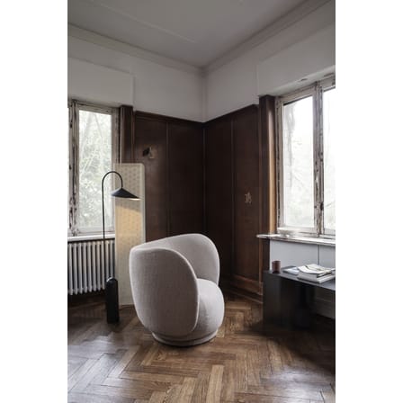 Lampadaire Arum métal marbre noir / marbre - Orientable - Ferm Living