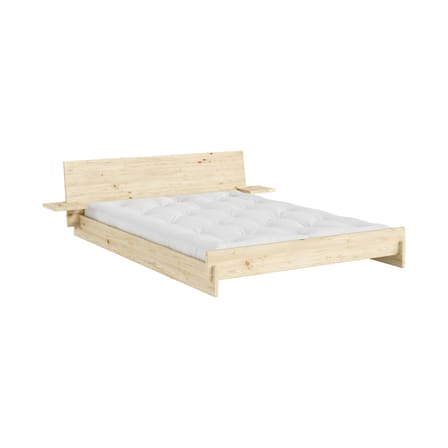 Lit double Latch / Pour matelas 140 x 200 cm - Tête de lit avec tables de chevet - KARUP