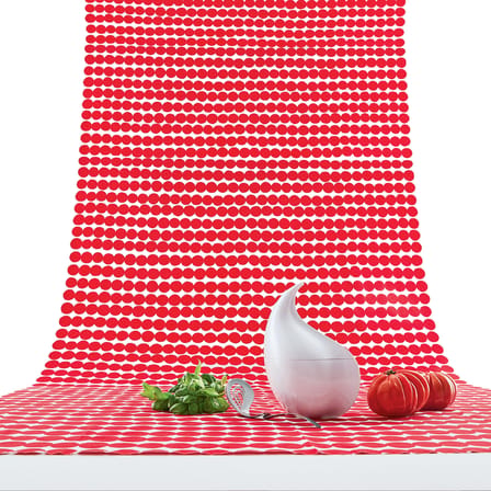 Service à mozzarella Nunziatella plastique blanc / Récipient fraîcheur + louche percée - Alessi