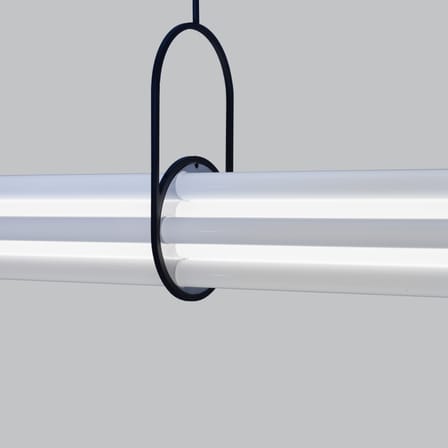 Suspension NL12 verre blanc / L 130 cm - DCW éditions