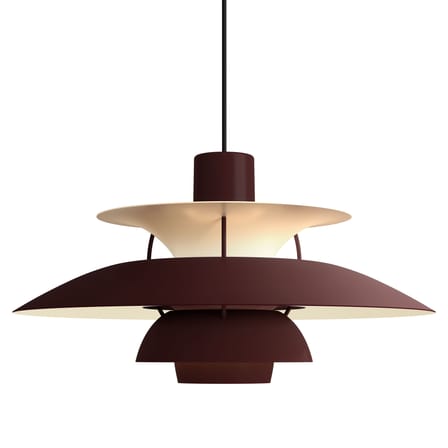 Suspension PH 5 métal rouge / Ø 50 cm - Poul Henningsen, 1958 - Louis Poulsen