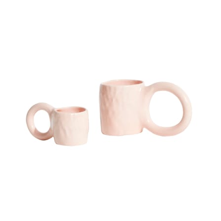 Tasse à café Donut Medium céramique rose / Ø 8 x H 9 cm - Petite Friture