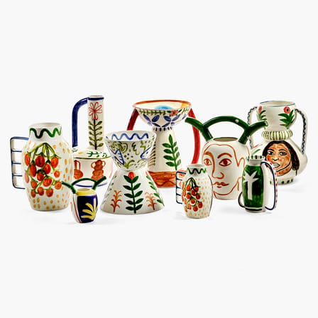 Vase Cocona céramique multicolore / 20 x 11 x H 24,5 cm - Serax