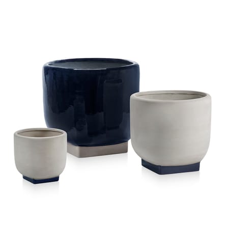 Vaso per fiori Rosamar 05 ceramica blu / Ø 34,5 x H 31,5 cm - Serax