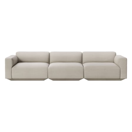 Canapé droit Develius D tissu gris / 4 places - L 309 cm - &tradition