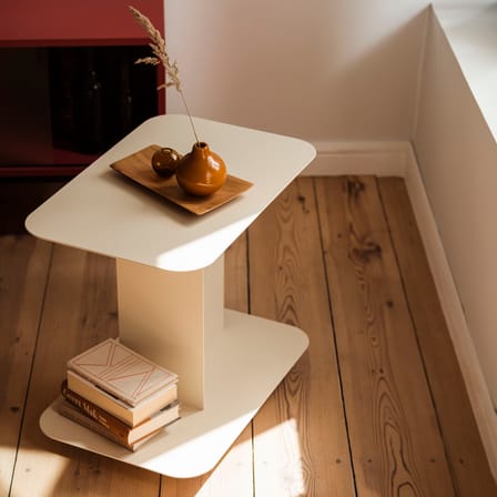 Chariot Ho métal beige / 60 x 40 x H 54 cm - NOO.MA
