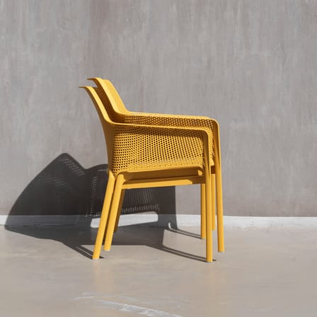 Fauteuil empilable Net Relax  jaune - NARDI