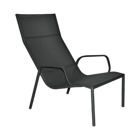 Fauteuil lounge empilable Cadiz tissu noir - Fermob