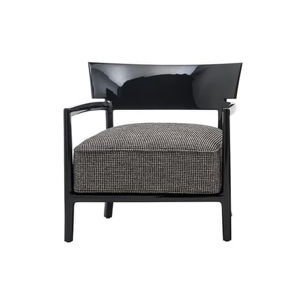 Fauteuil rembourré Cara INDOOR plastique tissu noir - Kartell