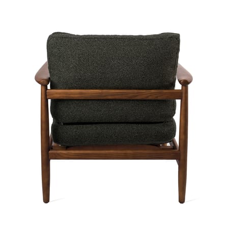 Fauteuil rembourré Todd tissu bois vert / Tissu bouclé - POLSPOTTEN