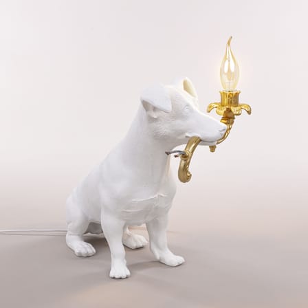 Lampada da tavolo Rio Lamp materiale plastico bianco oro / Resina - Seletti