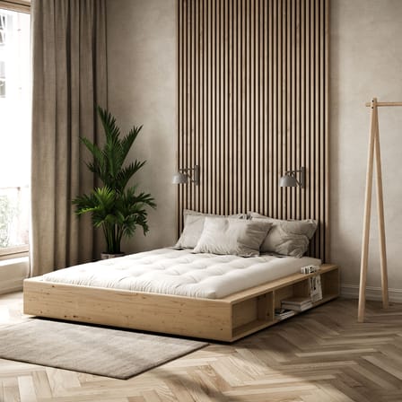 Lit double Ziggy / Pour matelas 160 x 200 cm - Rangements intégrés - KARUP DESIGN