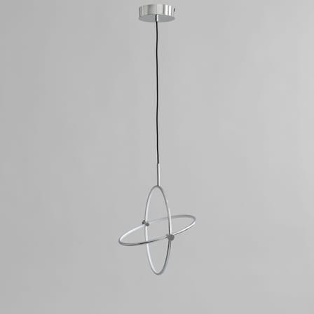Pendelleuchte Maru Big LED metall silber / Modulierbare Ringe - Ø 41 cm - 101 COPENHAGEN