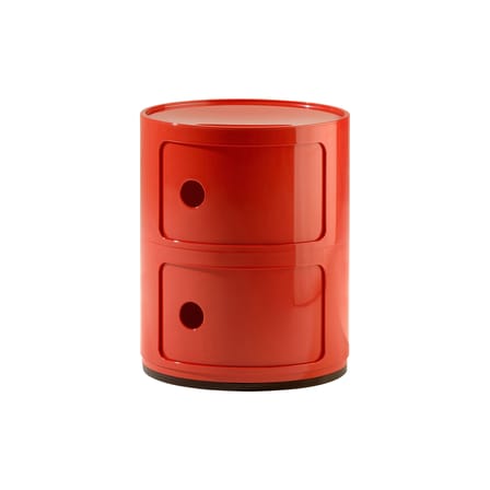 Portaoggetti Componibili materiale plastico rosso / 2 Cassetti - H 40 cm - Anna Castelli Ferrieri, 1968 - Kartell