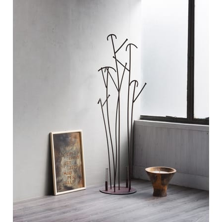 Portemanteau sur pied Irony Tree marron cuivre métal /  H 170 cm - Zeus