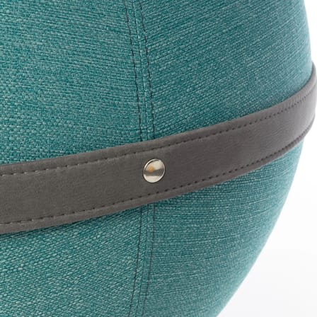 Pouf Original Regular bleu / Ergonomique - Ø 55 cm / Tissu chiné - BLOON PARIS