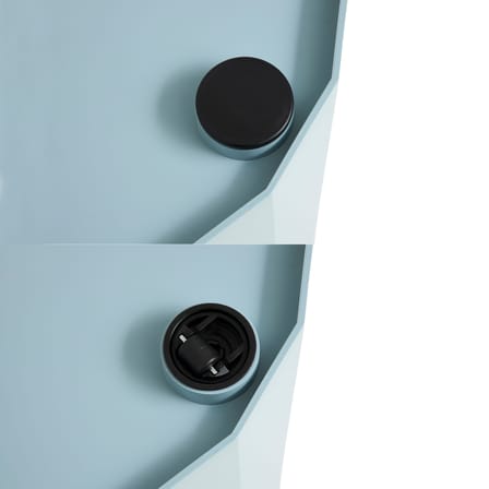 Rangement Facet High / H 66 cm - 1 porte / Avec roulettes - Hay