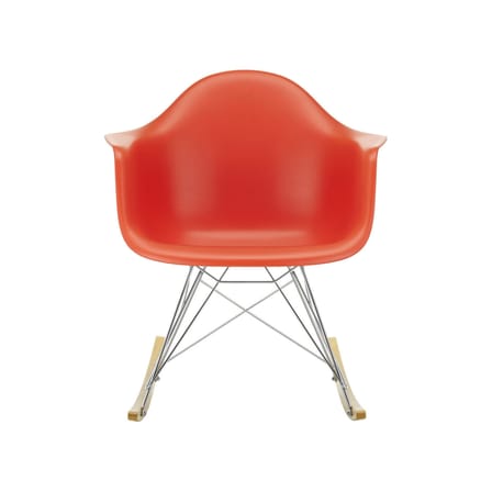Rocking chair RE RAR - Eames Plastic Armchair plastique rouge / (1950) - Recyclé - Vitra