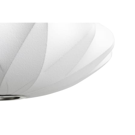 Suspension Bubble Saucer tissu blanc / Medium - Motifs croisés / George Nelson, 1947 - Hay