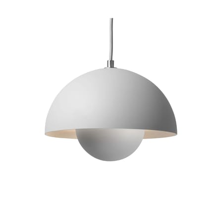 Suspension FlowerPot VP1 métal gris / Ø 23 cm - By Verner Panton, 1969 - &tradition