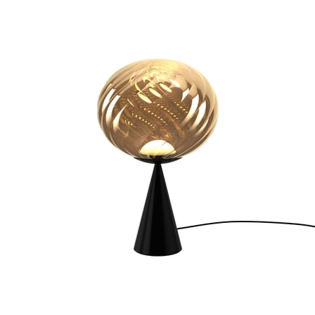 Whirl Cone Fat Table lamp plastic material gold / LED - Ø 30 cm - Tom Dixon