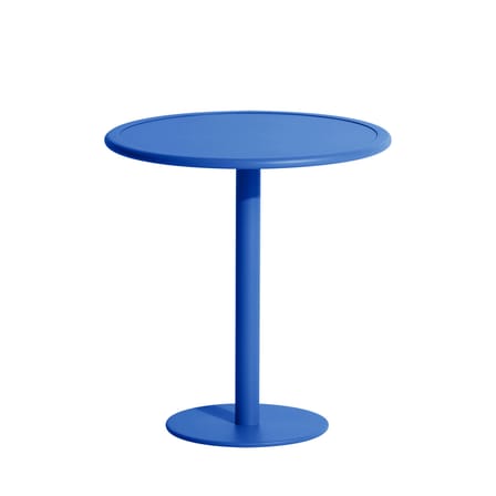 Table ronde Week-End métal bleu / Bistrot - Aluminium - Ø 70 cm - Petite Friture