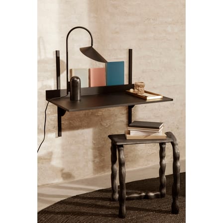 Table d'appoint Rotben métal noir / Tabouret - Fonte d'aluminium recyclée - Ferm Living
