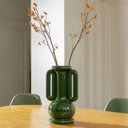 Amfora Vase ceramic green / H 36 cm - & klevering