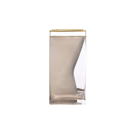 Vase Toiletpaper - Two of Spades verre multicolore / 15 x 15 x H 30 cm - Détail or 24K - Seletti