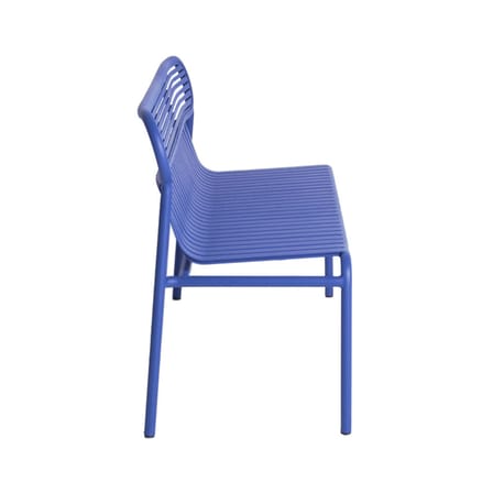 Banc avec dossier Week-End métal bleu / Aluminium - L 121 cm - Petite Friture