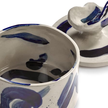 Boîte Sophia 02 céramique bleu / Ø 12,5 x H 13 cm - Serax