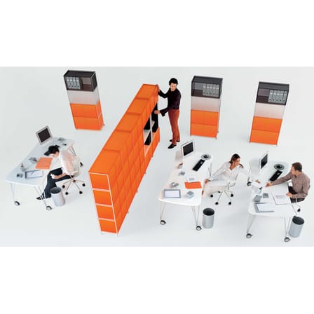 Table rectangulaire Max  / Bureau - Roulettes - L 160 cm / Laminé - Kartell
